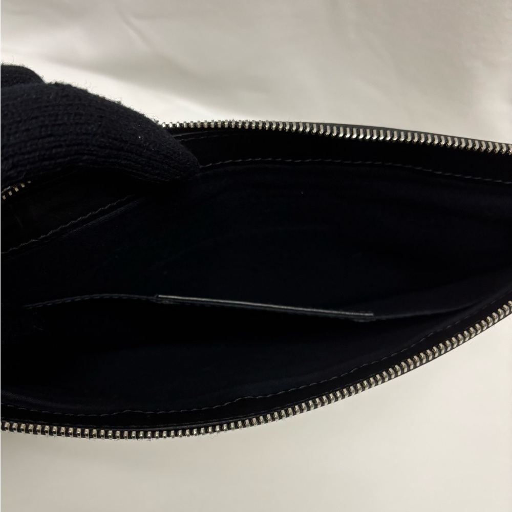 Balenciaga Cream Canvas with Black Leather Trim Clutch Pouch. Authentic EUC - Picture 7 of 10